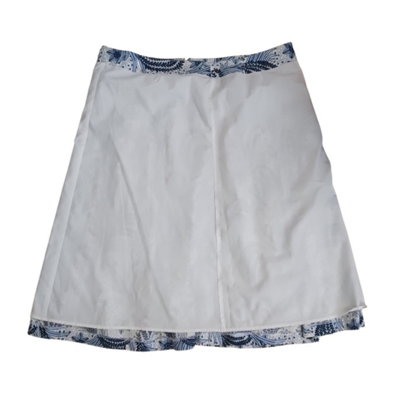 Talbots  Blue and White Patterned Skirt Sz 14 - Picture 2 of 8